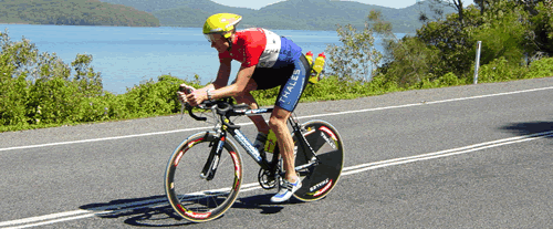 Guido in voorbereiding op de Ironman Australië