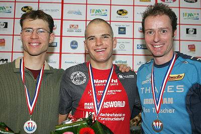 Het NK podium in Assen 1. Wim Nieuwkerk 2. Feike Loots 3. Guido Gosselink