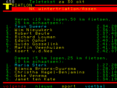 teletekst uitslag Assen