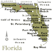 Kaart van Florida